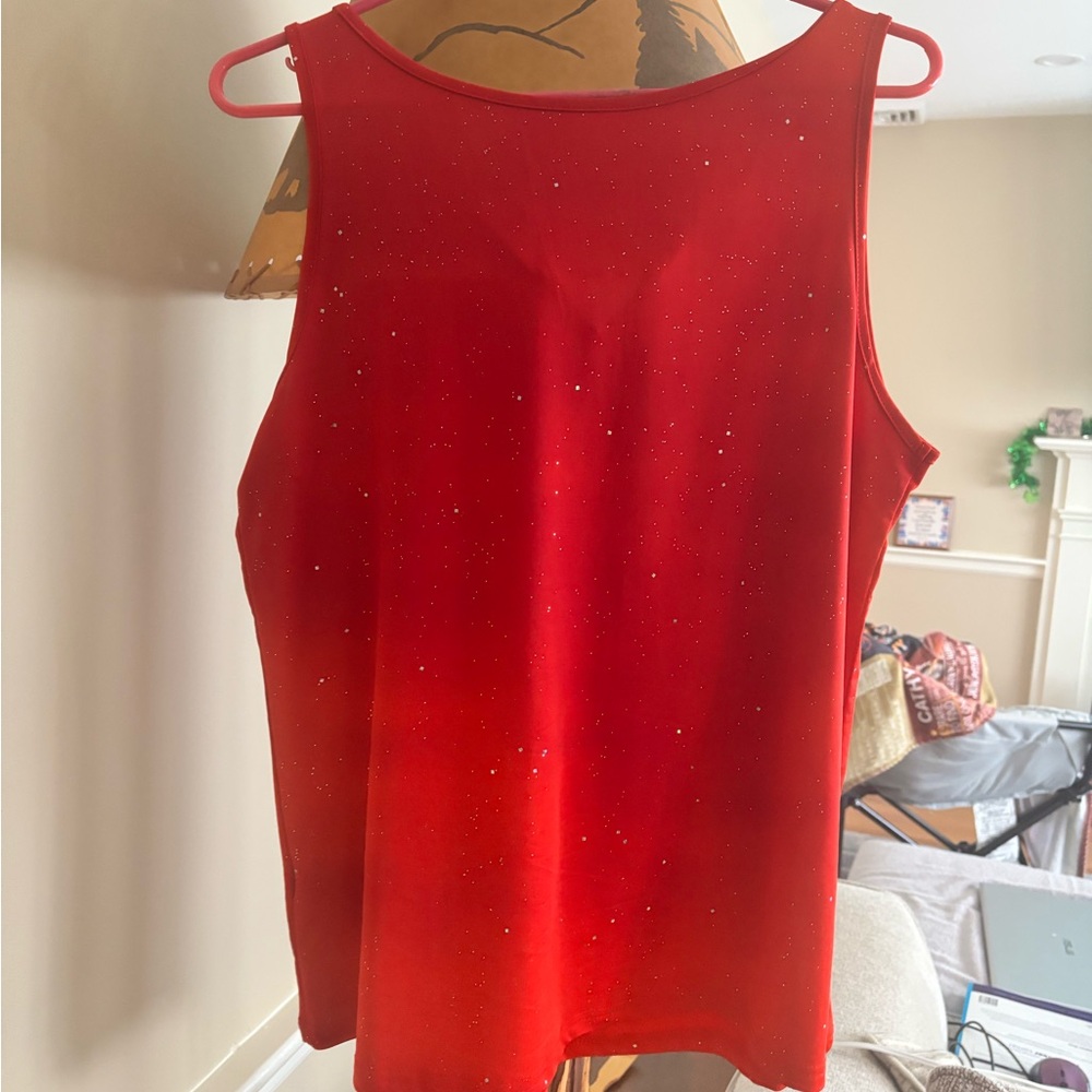 Elegant Red Sleeveless Top